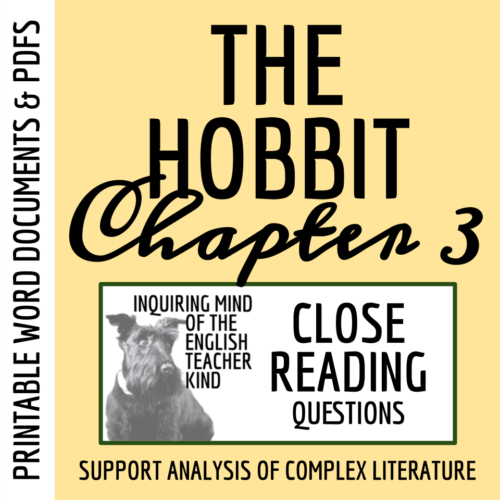 The Hobbit Chapter 3 Close Reading Analysis Worksheet's featured image