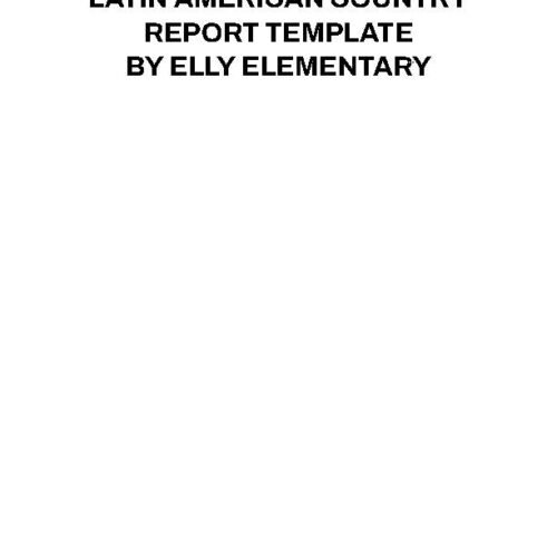 LATIN AMERICAN COUNTRY REPORT TEMPLATE's featured image
