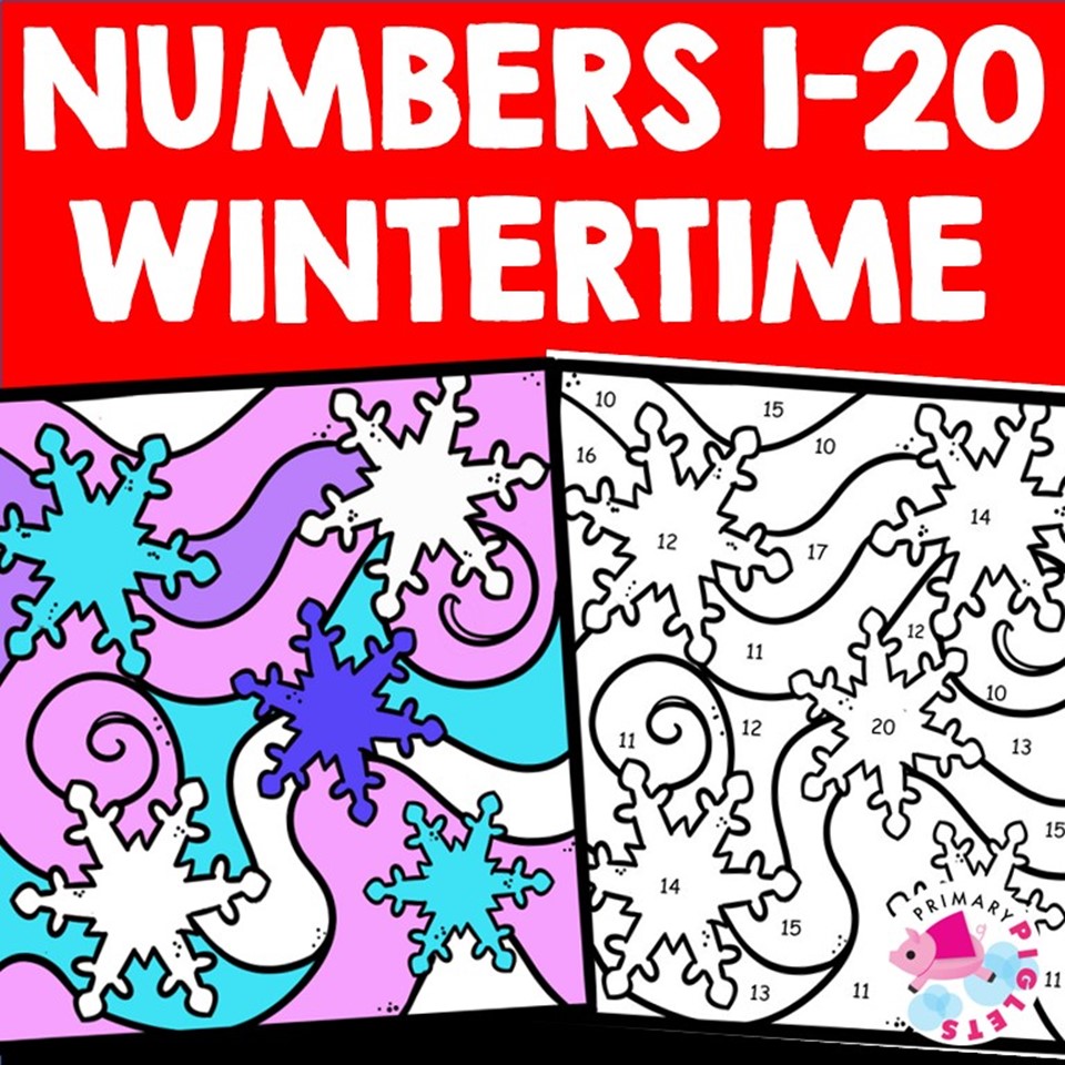 Numbers 1-20 Color by Code Worksheets - Pocket of Preschool