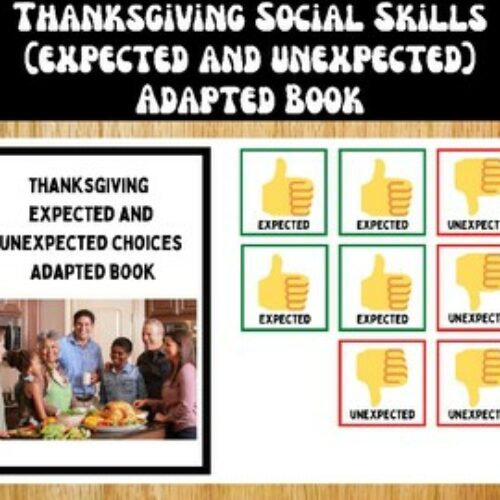 Thanksgiving Social Skills Adapted Book Special Education expected/unexpected's featured image