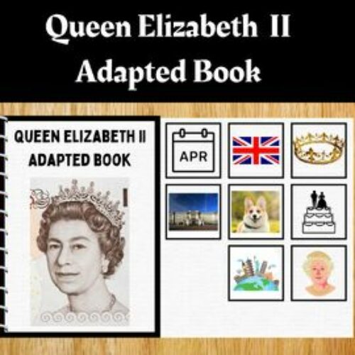 Special Education Adapted Book about Queen Elizabeth II life skills activities's featured image