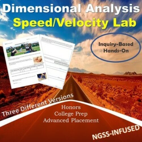 Dimensional Analysis with Speed/Velocity Inquiry Based Lab's featured image