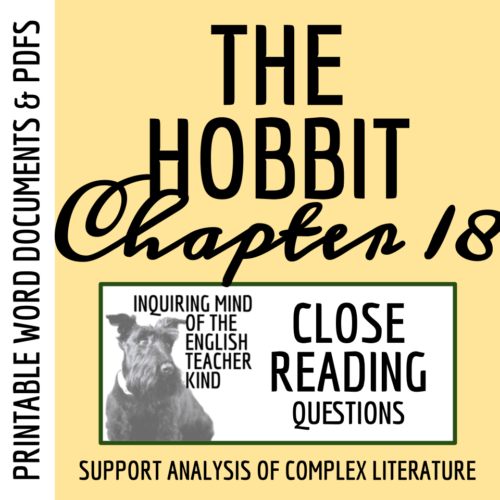 The Hobbit Chapter 18 Close Reading Analysis Worksheet's featured image