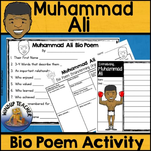 Muhammad Ali Biography Poem Activity and Writing Paper's featured image