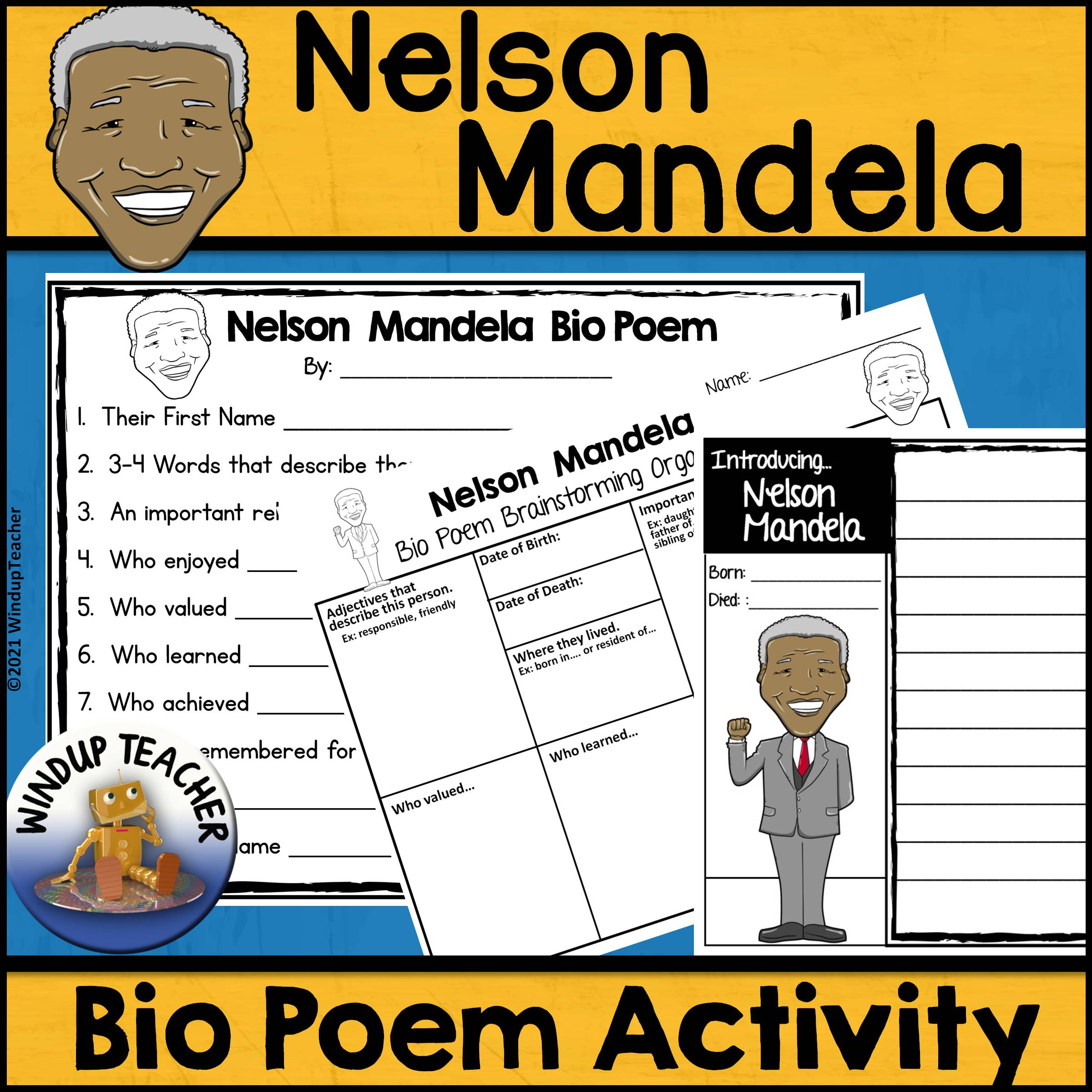 write biography of nelson mandela and robert frost