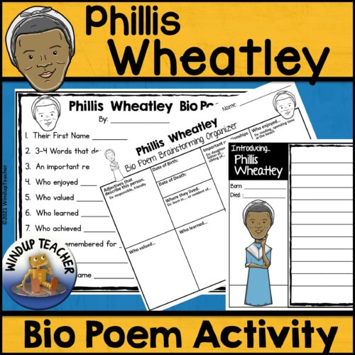 Phillis Wheatley Biography Poem Activity and Writing Paper's featured image