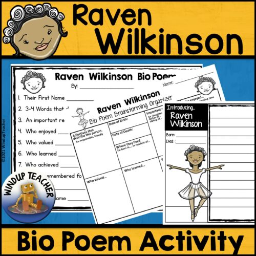 Raven Wilkinson Biography Poem Activity and Writing Paper's featured image