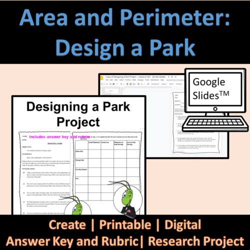 Project Based | Area and Perimeter | Designing a Park | Printable | Google's featured image