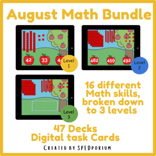 Aug. Basic Math Skills Boom Card Bundle's featured image