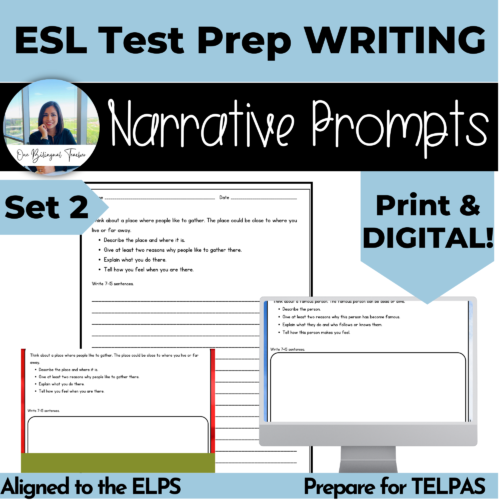 ESL Test Prep Narrative Writing Prompts Set 2's featured image