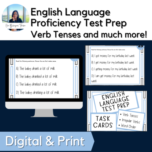 English Language Proficiency Practice Task Cards's featured image