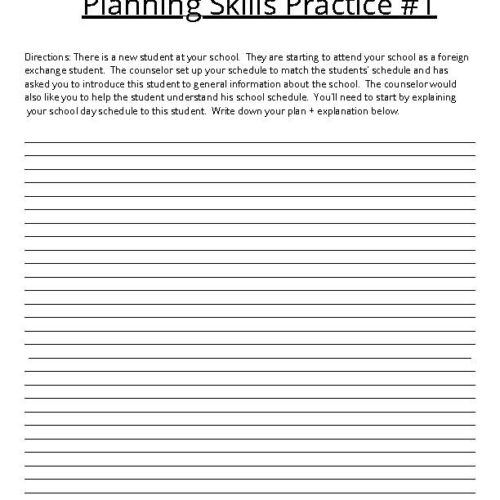 Planning and Time Management -Executive Functioning skills pack high ...
