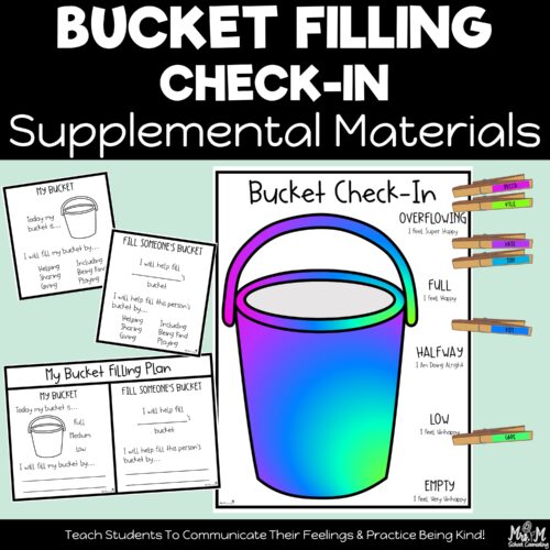 Bucket Filling Check-In Clip Chart & Student Happiness Communication Tool's featured image