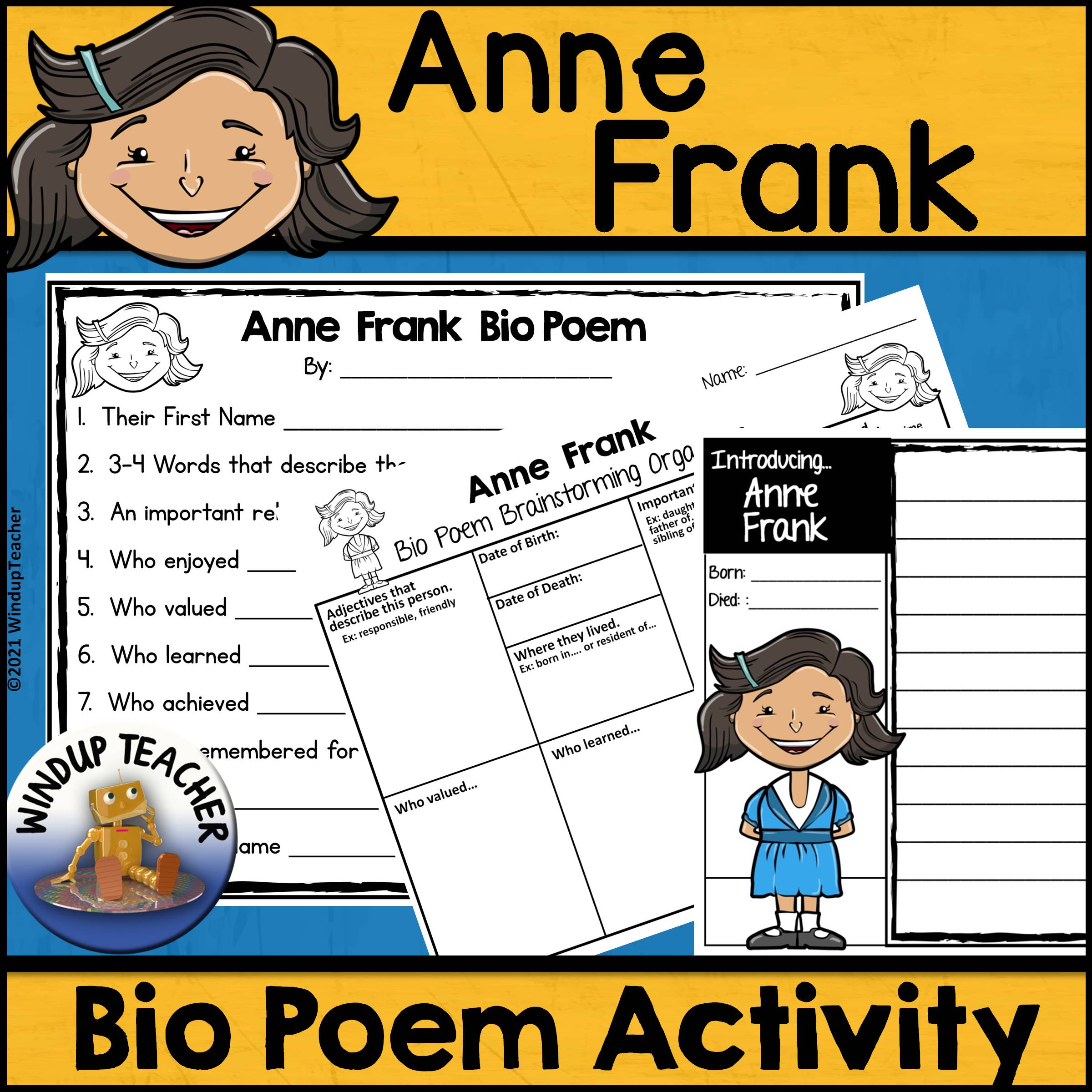 Anne Frank Poem Writing Activity - Classful