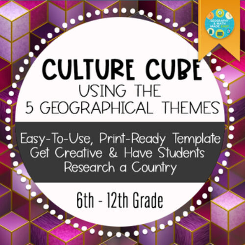 NEW! GEOGRAPHY: CULTURE CUBE USING THE 5 GEOGRAPHICAL THEMES's featured image