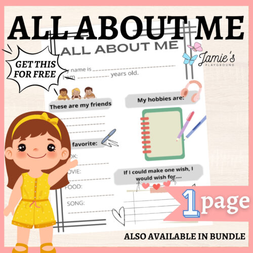 FREE - Interactive Back To School Writing Activity: All About Me Worksheet 12's featured image