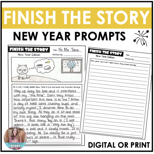 New Years Activity Writing Prompts | Finish the Story Creative Writing's featured image