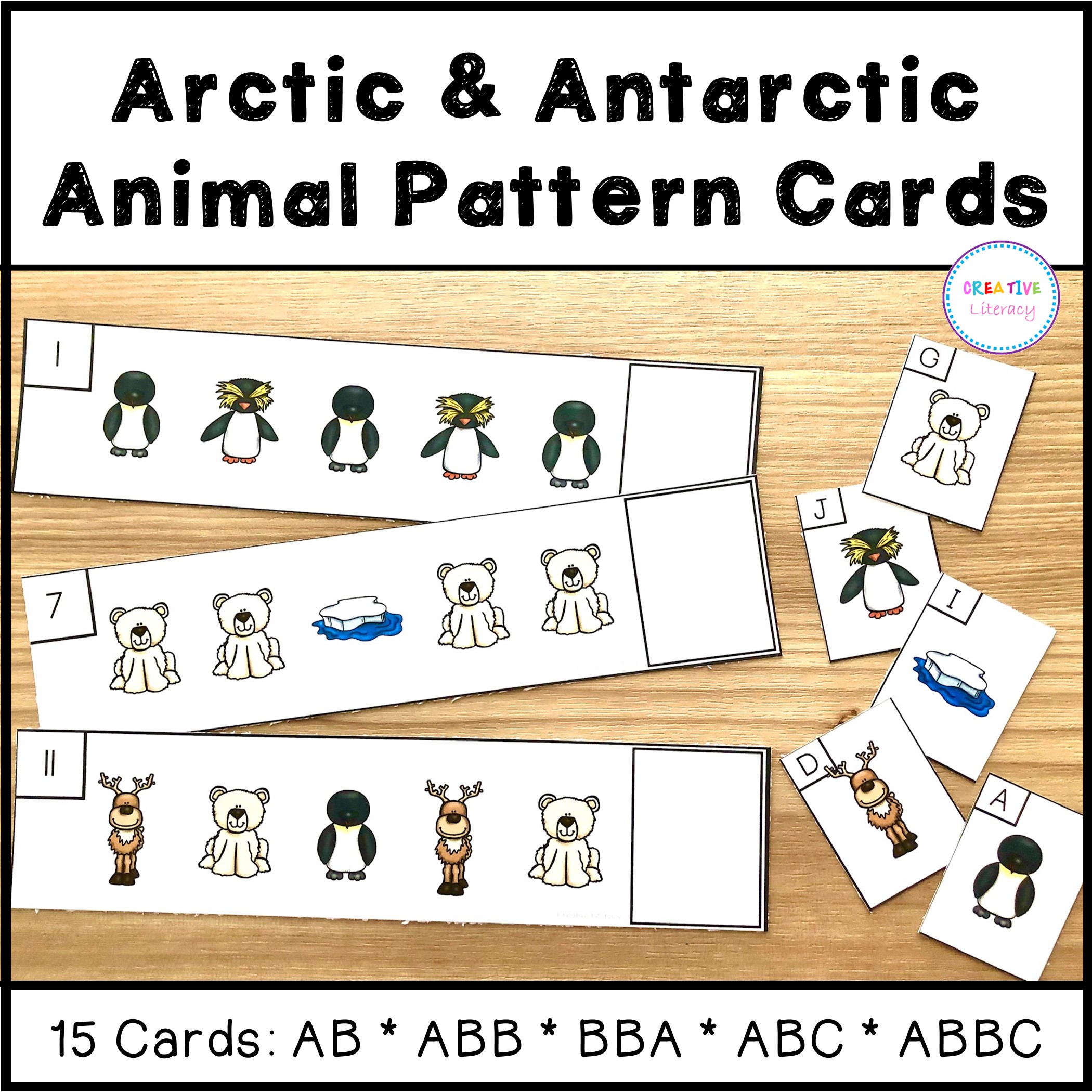 Polar Animal Pattern Cards