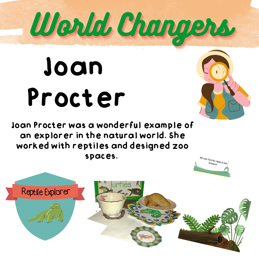 Joan Procter Lesson, Reptiles, Women in Science, Print and Go