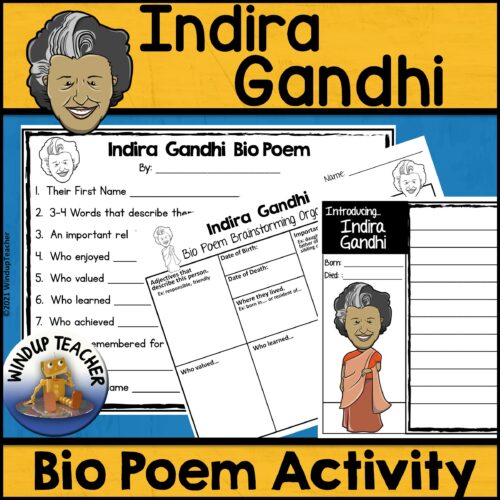 Indira Gandhi Poem Writing Activity's featured image