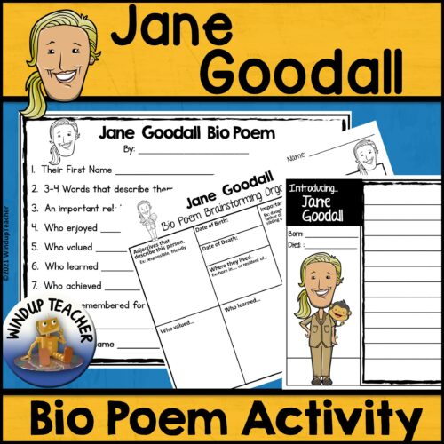 Jane Goodall Poem Writing Activity's featured image