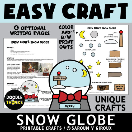 Easy Craft Snow Globe Paper Craft Printables | Holiday Crafts's featured image