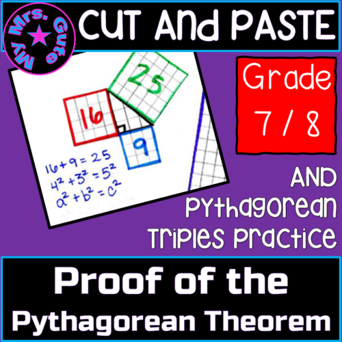 Proof of Pythagorean Theorem Math Cut & Paste Activity's featured image