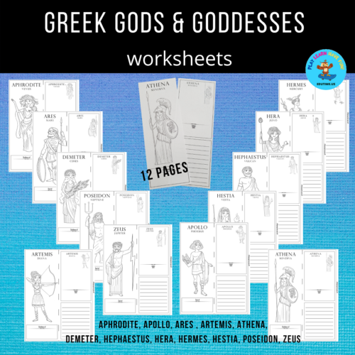 Greek Gods and Goddesses - worksheets's featured image