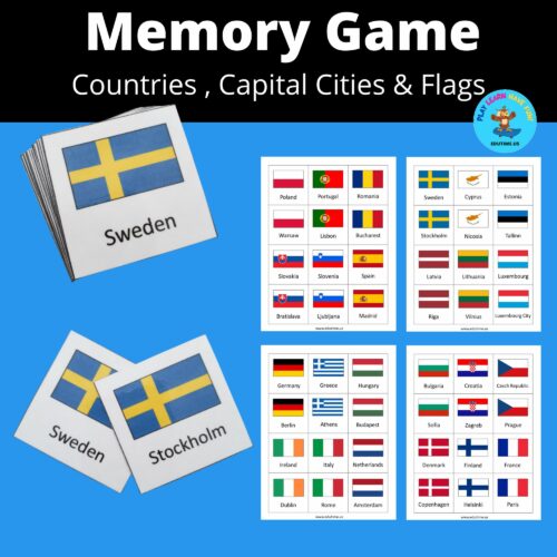 Countries, Capital Cities & Flags - memory game's featured image