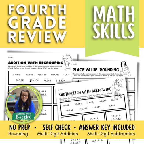 Math Skills Review - Addition, Subtraction, and Place Value's featured image