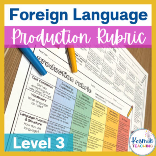 Foreign Language Level 3 Production Proficiency Rubric's featured image