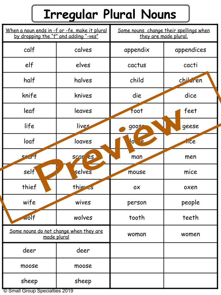 Plural and Singular Nouns  Plurals, Singular nouns, Advanced english  vocabulary