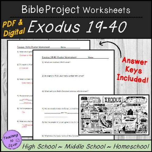 Summary Bible book of Exodus (CH19-40) Overview Activity's featured image