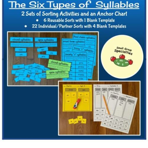 Six Types of Syllables Sorting Activities's featured image