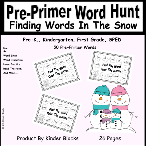 Finding Words In The Snow - Pre-Primer High Frequency Word List's featured image