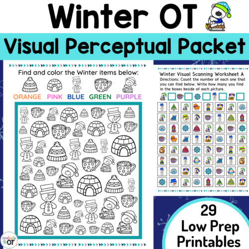 Winter OT and Visual Perceptual Worksheets's featured image