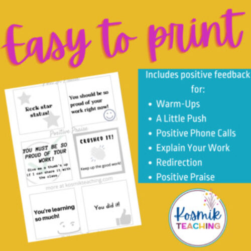Printable Post-It Praise for Middle & High School's featured image