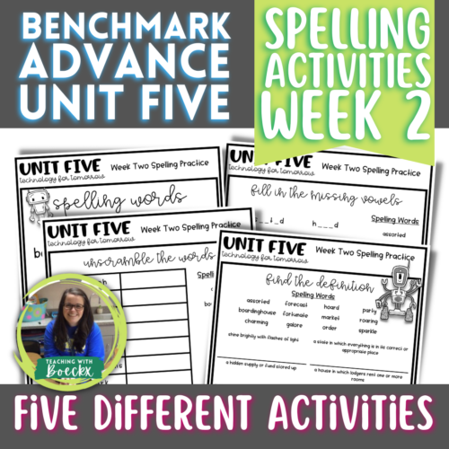Benchmark Advance - Grade 4 - Unit 5 - Week 2 - Spelling Activities - 2021/2022's featured image