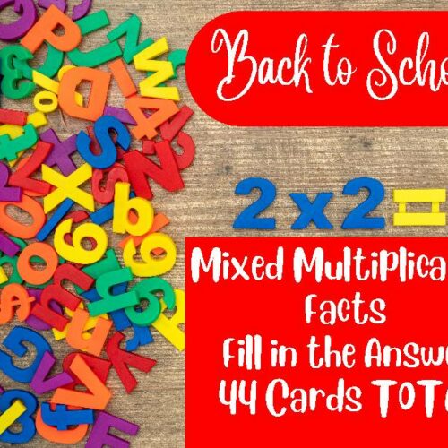 Special Education Math Mixed Multiplication Task Box Set - Classful