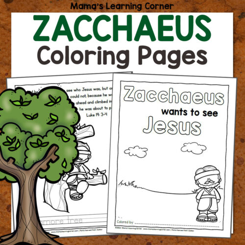 Zacchaeus Bible Story Coloring Pages - Classful