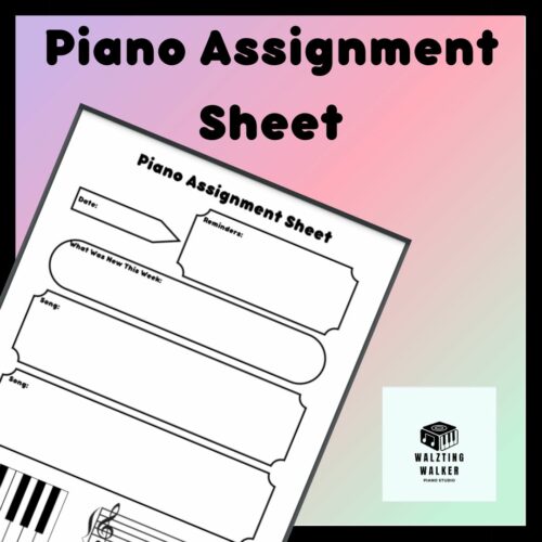 Piano Assignment Sheet's featured image
