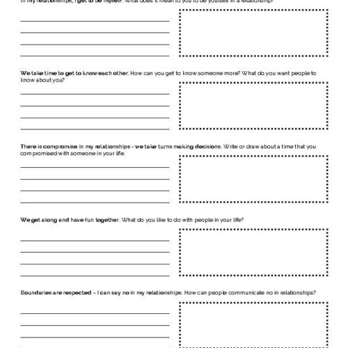 Heart Of Relationships Worksheet - Classful