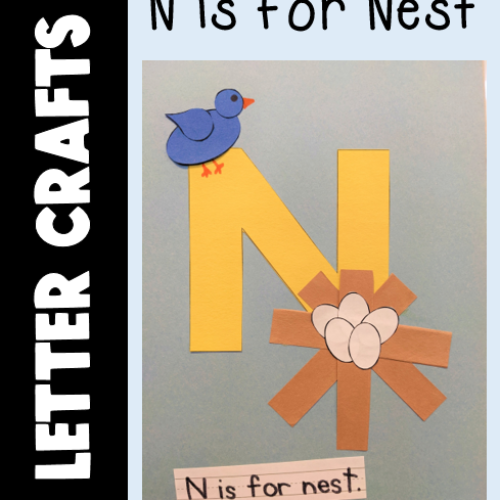 Letter N Craft N is for Nest Printable Alphabet Beginning Sound