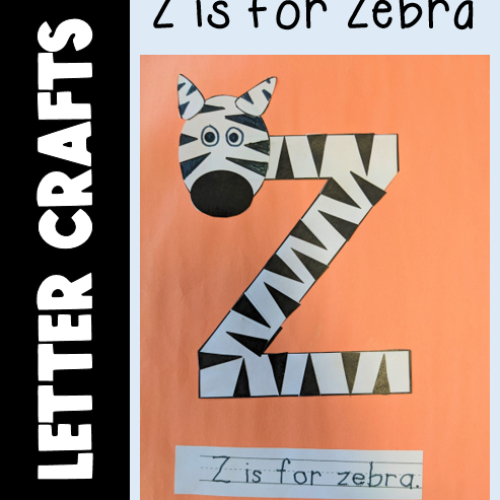 Letter Z Craft Z is for Zebra Printable Alphabet Beginning Sound