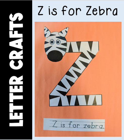 Letter Z Craft - Z is for Zebra Printable Alphabet Beginning Sound ...