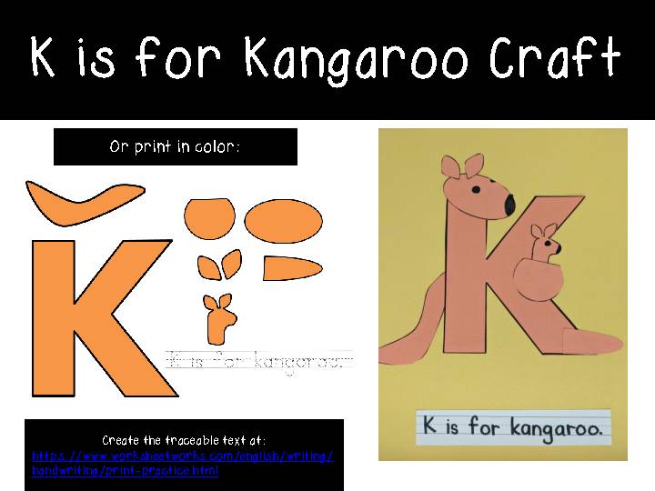 k is for kangaroo craft