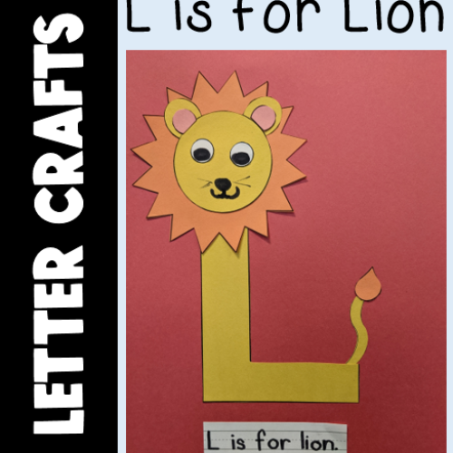 Letter L Craft - L is for Lion Printable Alphabet Beginning Sound Activity's featured image