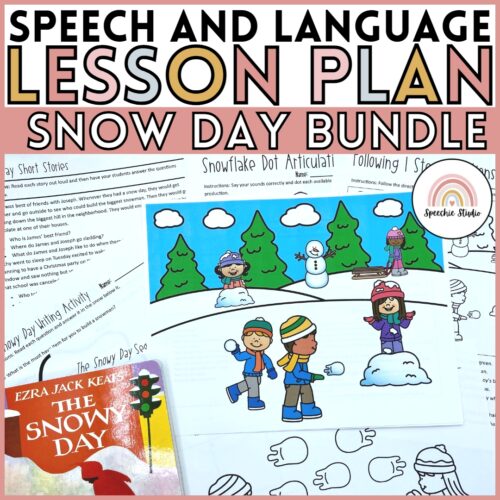 Snow Day Speech Therapy Thematic Unit + Lesson Plan | Speech + Language Activities's featured image
