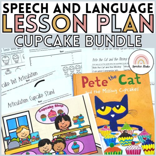 Cupcake Speech Therapy Thematic Unit + Lesson Plan | Speech + Language Activities's featured image