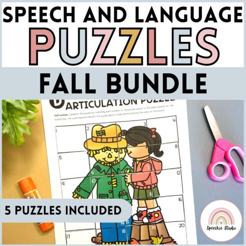 Fall Speech and Language Puzzles | Fall Articulation and Language Activities's featured image